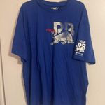 Hugo Boss HUGO Blue Graphic Tee with Red and White Details Photo 0