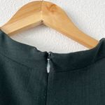 MM.LaFleur Dark Green V-Neck Aditi Sheath Career Sleeveless Dress Photo 8