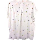 Rails  Whimsy Print Short Sleeve Button Down Shirt Pineapple Coconut Sz Small Photo 1