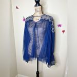 Free People  Joyride Sheer Embroidered Ruffle Top Photo 4