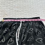 Hello Mello Sleepwear Black Pajama Pants with White Heart Design Size XL Photo 7
