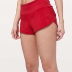 Lululemon  shorts Red Speed Up 2.5 NEW size 12 lined running Photo 0