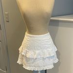 Honey Punch White Ruffle Mini Skirt Photo 2
