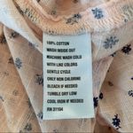 True Craft Ditsy Floral Linen-like Semi Sheer Peach Top 2X Photo 7