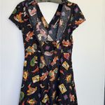 Dangerfield Dinosaur Print Dress AU 12 Jurassic Lost World Rockabilly Cotton Black Size undefined Photo 8