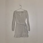 Princess Polly  The Villa White Mini White Bridal Wrap Dress 4 Bride Photo 1