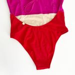 Summersalt [] The Swan Dive Colorblock Hibiscus Lava Pink One Piece Swimsuit Sz 8 Photo 6