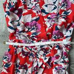 Yumi Kim  - Red Floral Print Silk Jumpsuit Photo 8