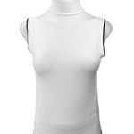 ZARA Knit White Black Turtleneck Sleeveless Pullover Sweater Vest Top Size S Photo 0