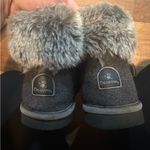 BEARPAW  Charcoal Fur-Trimmed Winter Boots Photo 1