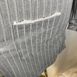 Blu Pepper  Women's Gray Ribbed Knit‎ Cardigan Long Sleeve Pockets Size M Photo 5