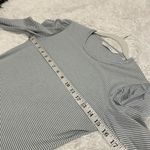 Rebecca Taylor  Ruched Striped Long Sleeve Tee in Blue White XS Photo 3