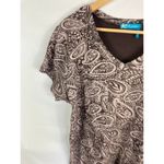 Fresh Produce  Patterned Print Short Sleeve V Neck Top Size 1X Photo 1
