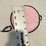 None satiny smooth pink drawstring close circular jewelry pouch travel case A1 4405 Photo 4