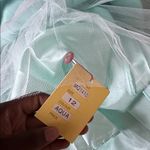 May Queen Couture Satin Two Piece Dress Set SIZE 12 Blue Photo 4