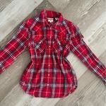 Levi's LEVI’S women’s classic fit red flannel gingham plaid shirt small Photo 8