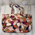 Sézane Ines Abstract Print Cloth Tote Bag Multicolor Pink Photo 2