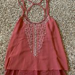 Miss Me Beaded Double Layered Tank XS Rose Photo 0