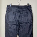 Princess Polly Coated Shiny Skinny Jeans Black Hi-Rise Faux Leather Pants Size 6 Photo 3