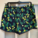 Tabitha Webb  Sleepwear Intimates Sleep Shorts Avocado Print Fringe Size Large L Photo 1