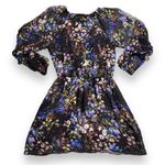 Parker Womens Genuine Silk Blouson Dress Floral Print Puffed Long Sleeves Small Photo 7