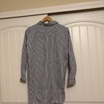 J. McLaughlin  Button Up Shirt Large Long Sleeve Blue and White Striped Collared Photo 1