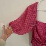 Amanda Uprichard  Fuchsia Geometric Blouse Photo 2