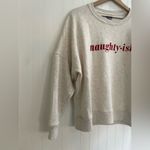Aerie Naughty-ish Long Sleeve Pullover Crewneck Novelty Sweatshirt Size M Photo 5