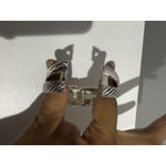 Crossover‎ Silver Tone Cable Bracelet Jewelry Hinged Bangle 7" NWOT Photo 1