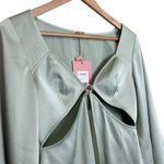 Cult Gaia Alina Top in Jade Green Size XS Long Sleeve Cutouts Blouse NWT Photo 2