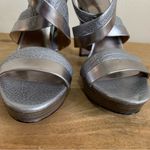 Coach  vintage silver  y2k strappy leather heels Photo 4