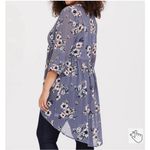 Torrid  Floral Semi Sheer Chiffon Tunic Photo 1