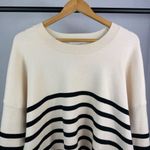FOR THE REPUBLIC Cream and Black Striped Crew Neck Sweater Size XXL Photo 1