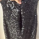 Scala  Silk Black Sequin Beaded Dress Strapless Sweetheart Prom Formal Cocktail Photo 4