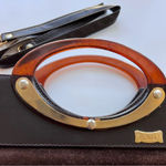 ROMA Vintage Leather Suede Handbag Brown Photo 4