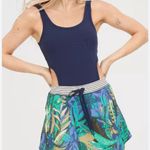 Aerie OFFLINE By Blue Tropical Ribbed Cut Out Sport Dress Romper Medium NEW Photo 12