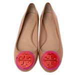 Tory Burch Reva Ballet Flats with Pink and Red Accents Size 8 Photo 0