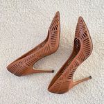 BCBGeneration Laser Cut Brown Leather Heels Photo 5