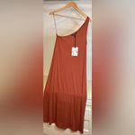 41 Hawthorn One Shoulder Dress in Warm Terracotta Sz xl Orange Photo 2