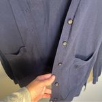 J.Crew  Navy Cardigan Pockets Layer XXS Lightweight Academia Oversized Relaxed Photo 5