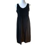 Sonoma  Little Black Dress Scoop Neck Faux Wrap Skirt Size XS Photo 2