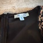 She & Sky Black and Rose Gold Sequin Romper Photo 3