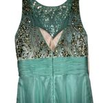 Cinderella Divine Seafoam Beaded Chiffon Gown | Size 6 Photo 3