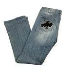 Cowgirl Tuff Blue Jeans with Black Buck Off Embroidery Pockets Wild & Wooly Size undefined Photo 4