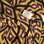 Milly  of New York Gold Diamond Geometric 100% Silk Blouse Size 0 Photo 3