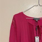 Joseph A  Boho Crochet Lace Tassel Blouse Size XL Raspberry NWT Photo 6