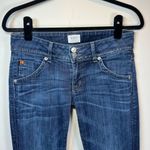 Hudson Jeans Hudson Womens Signature Bootcut Flap Jeans Dark Blue Distressed Stretch Sz 28x29 Photo 2