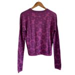 Revolve John + Jenn Fionne Flower Print Crop Long Sleeve Floral Sweater Purple Small Photo 3