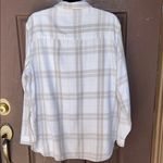 Jachs Girlfriend  White and Tan Plaid Button Down Shirt Photo 3