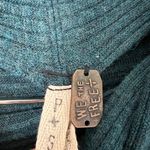 Free People We The Free Open Back Teal Blue Mock Neck Long Sleeve Sweater Size S Photo 4